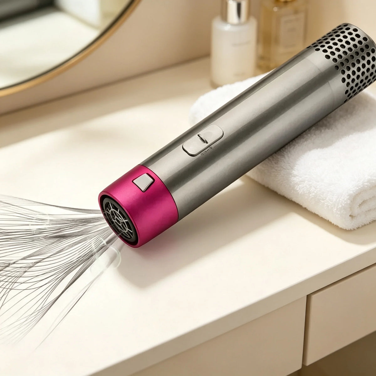 Ensemble de coiffure 5-en-1, kit multifonctionnel comprenant un sèche-cheveux, un fer à friser, une brosse à air chaud, une brosse lissante et divers accessoires pour créer diverses coiffures