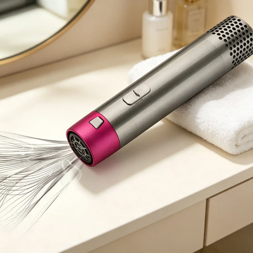 Ensemble de coiffure 5-en-1, kit multifonctionnel comprenant un sèche-cheveux, un fer à friser, une brosse à air chaud, une brosse lissante et divers accessoires pour créer diverses coiffures